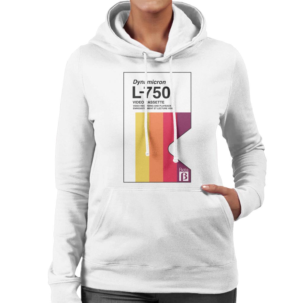 Betamax Dynamicron L 750 Video Cassette Women's Hooded Sweatshirt-ALL + EVERY