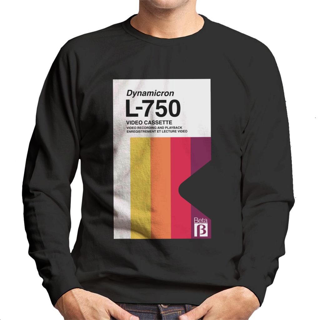 Betamax Dynamicron L 750 Video Cassette Multicolour Stripe Men's Sweatshirt-ALL + EVERY