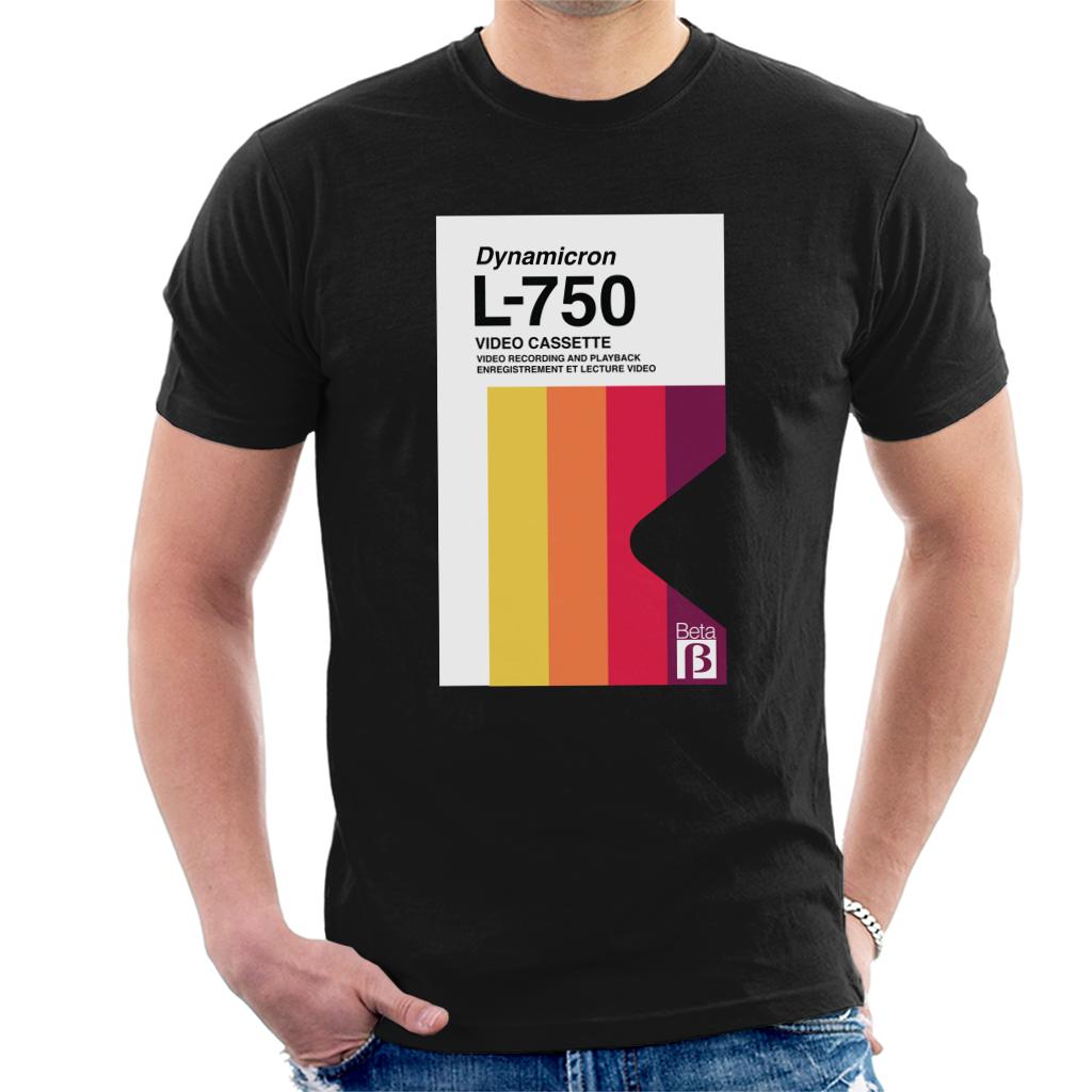 Betamax Dynamicron L 750 Video Cassette Multicolour Stripe Men's T-Shirt-ALL + EVERY