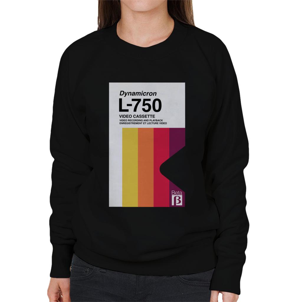 Betamax Dynamicron L 750 Video Cassette Multicolour Stripe Women's Sweatshirt-ALL + EVERY