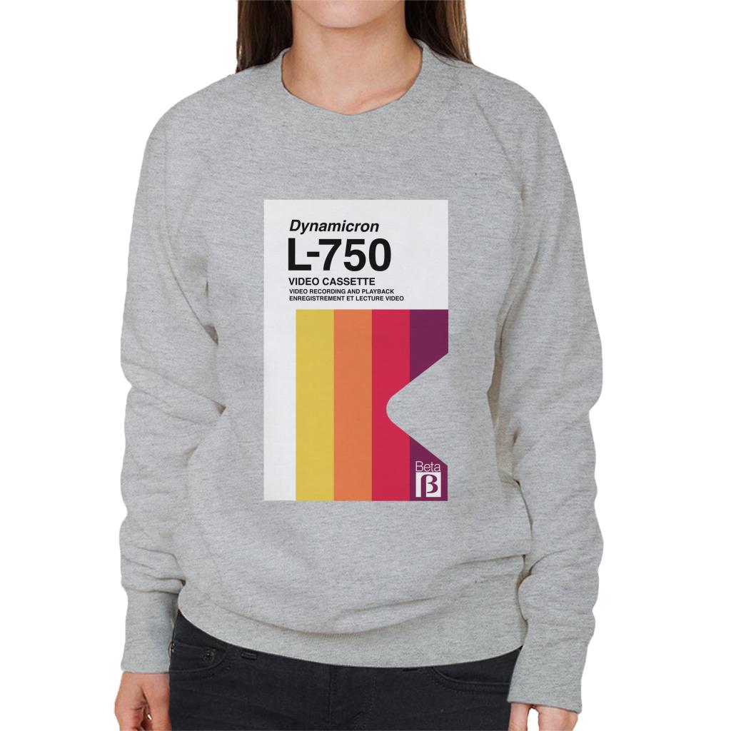 Betamax Dynamicron L 750 Video Cassette Multicolour Stripe Women's Sweatshirt-ALL + EVERY