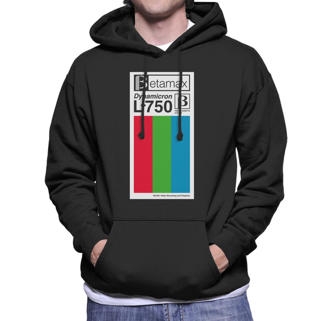 Betamax Dynamicron L 750 Video Red Green And Blue Stripe Men's Hooded Sweatshirt-ALL + EVERY