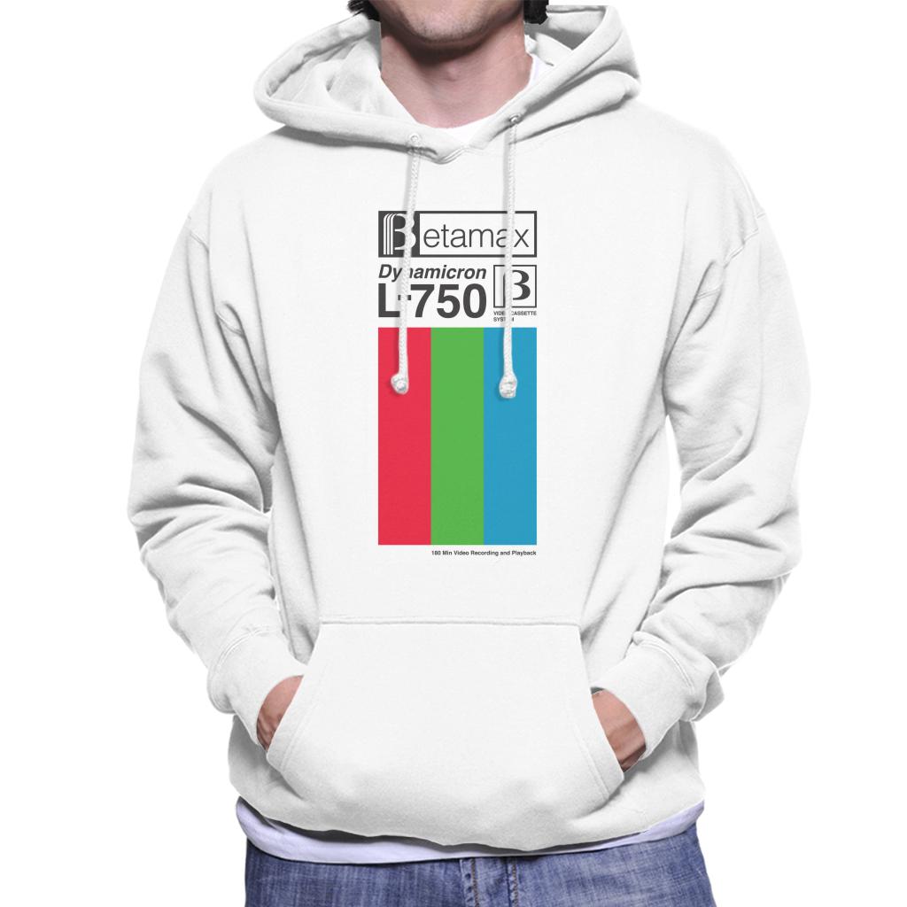 Betamax Dynamicron L 750 Video Red Green And Blue Stripe Men's Hooded Sweatshirt-ALL + EVERY