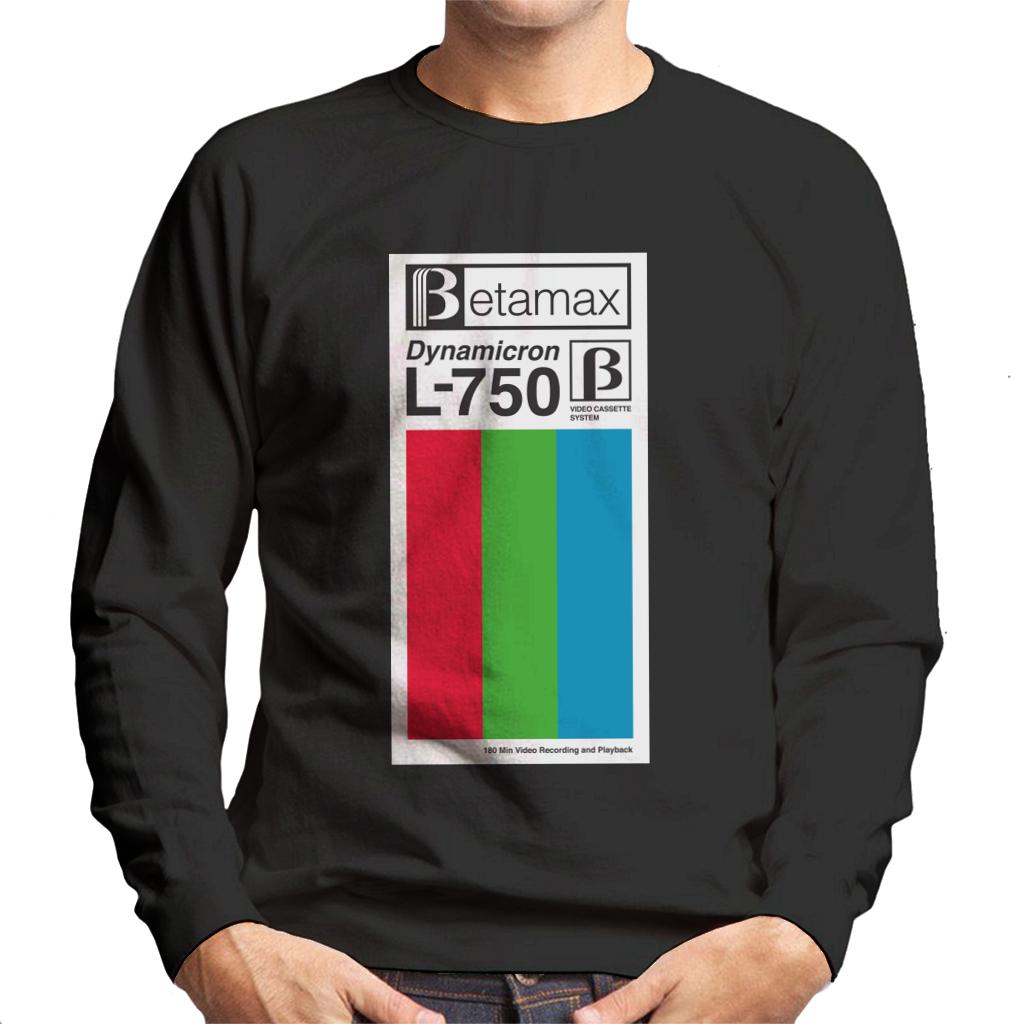 Betamax Dynamicron L 750 Video Red Green And Blue Stripe Men's Sweatshirt-ALL + EVERY