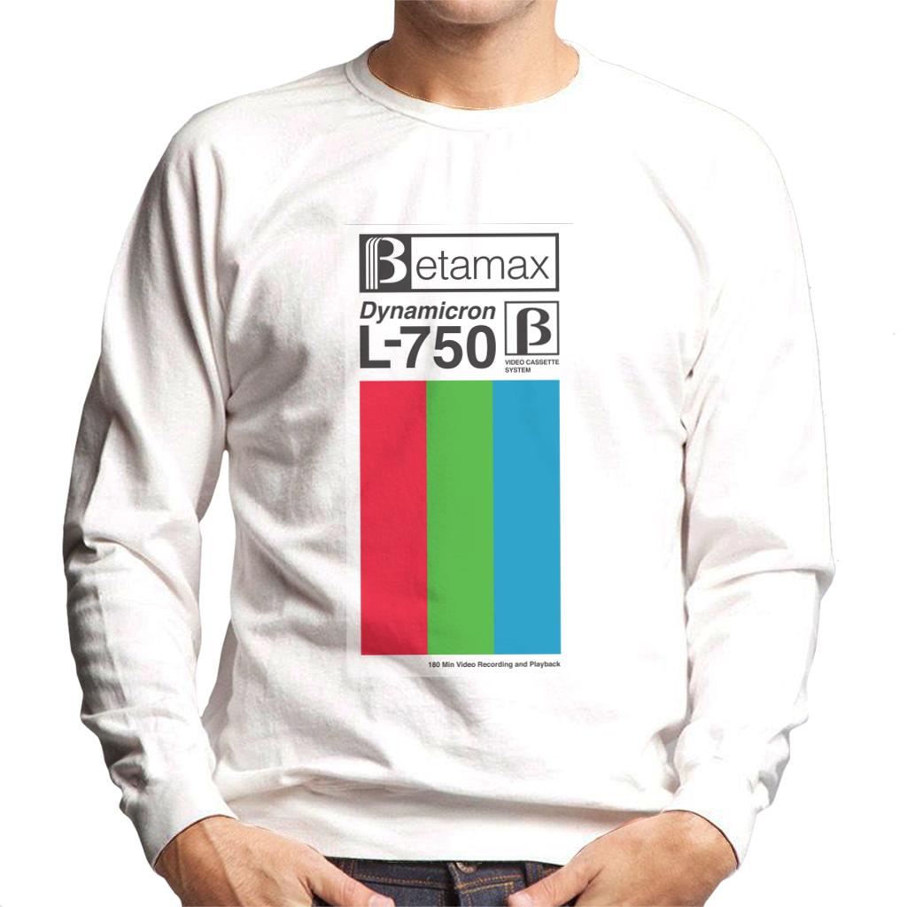 Betamax Dynamicron L 750 Video Red Green And Blue Stripe Men's Sweatshirt-ALL + EVERY