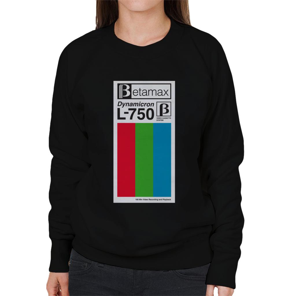 Betamax Dynamicron L 750 Video Red Green And Blue Stripe Women's Sweatshirt-ALL + EVERY