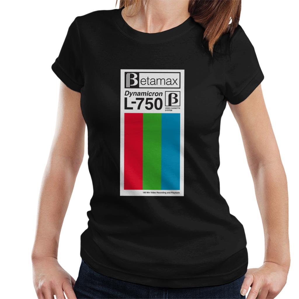 Betamax Dynamicron L 750 Video Red Green And Blue Stripe Women's T-Shirt-ALL + EVERY