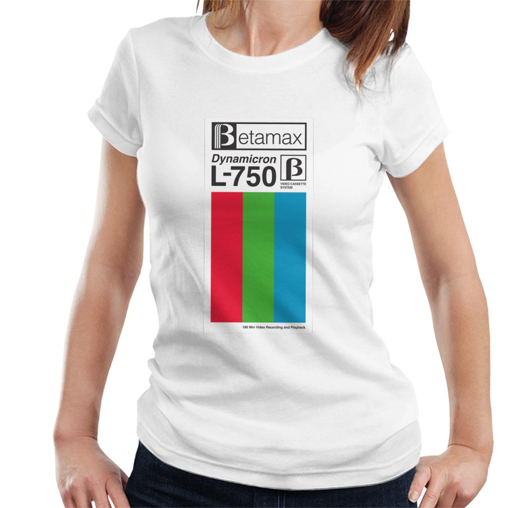 Betamax Dynamicron L 750 Video Red Green And Blue Stripe Women's T-Shirt-ALL + EVERY