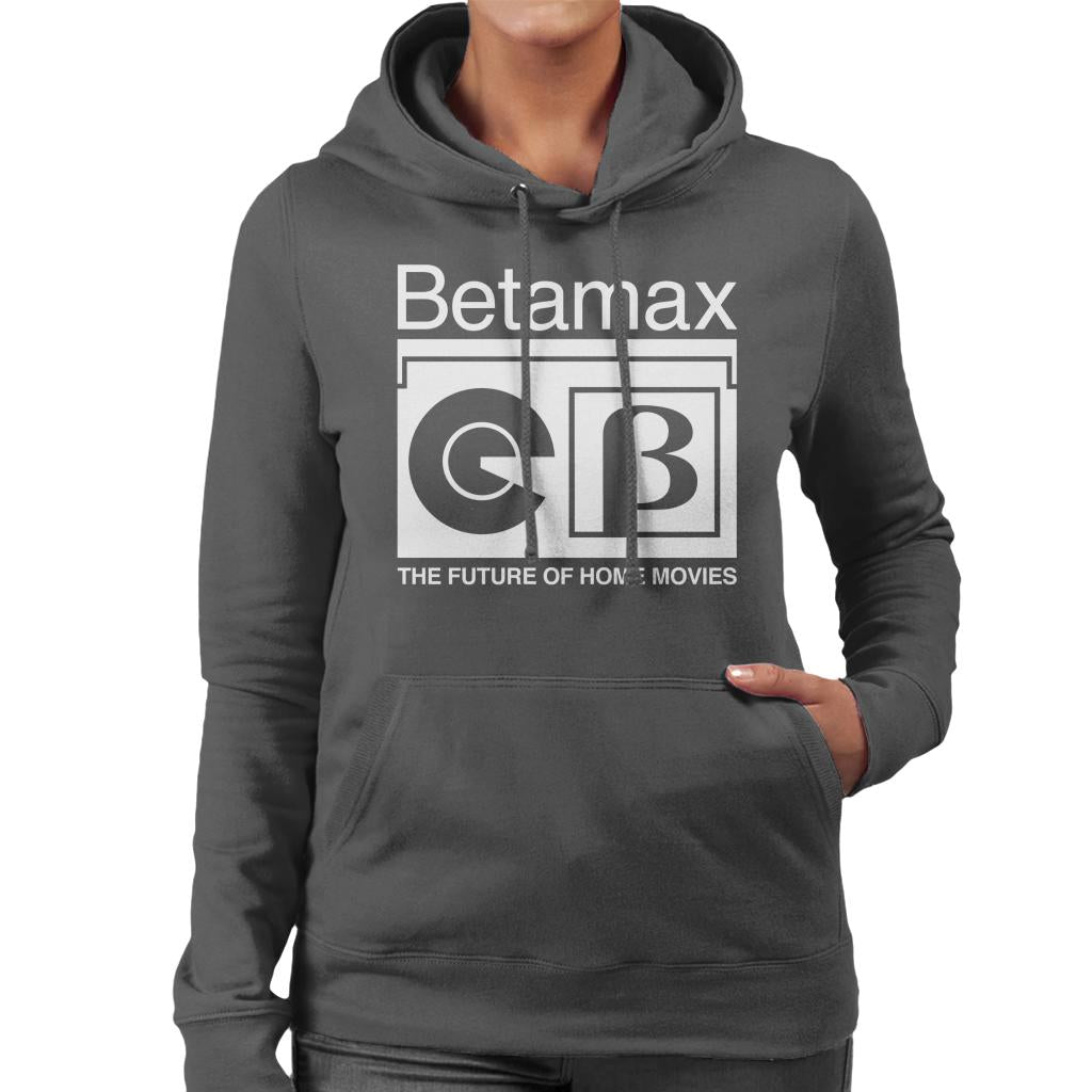 Betamax B Logo The Future Of Home Movies Women's Hooded Sweatshirt-ALL + EVERY