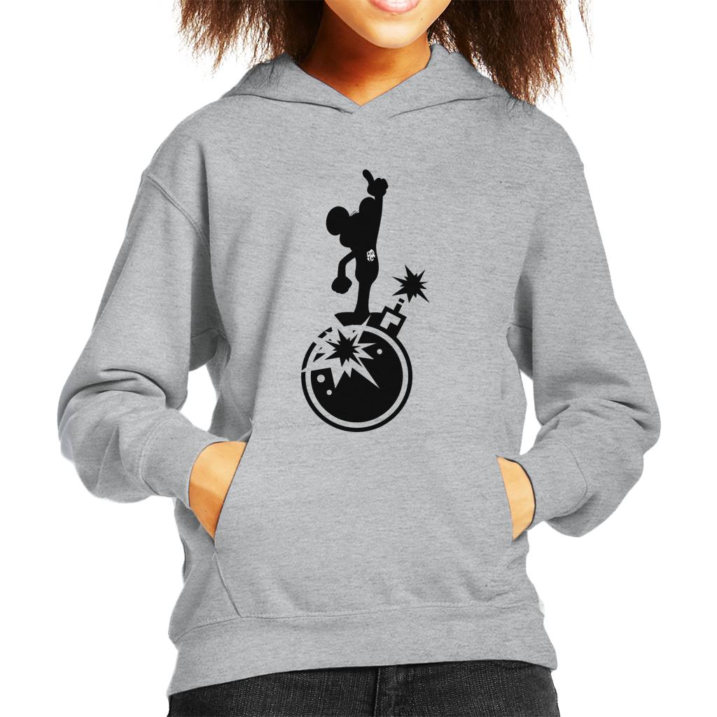 Danger Mouse Explosion Silhouette Kid's Hooded Sweatshirt-ALL + EVERY