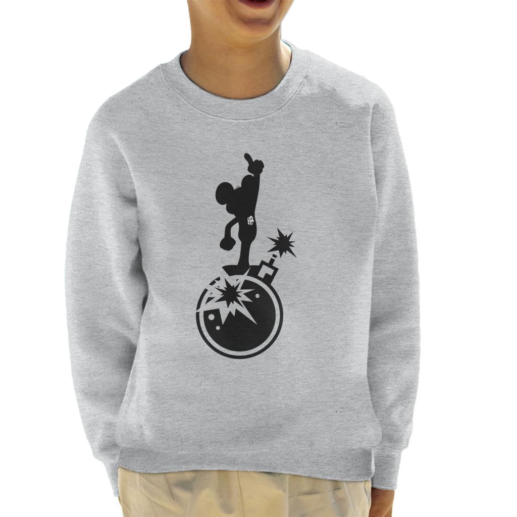 Danger Mouse Explosion Silhouette Kid's Sweatshirt-ALL + EVERY