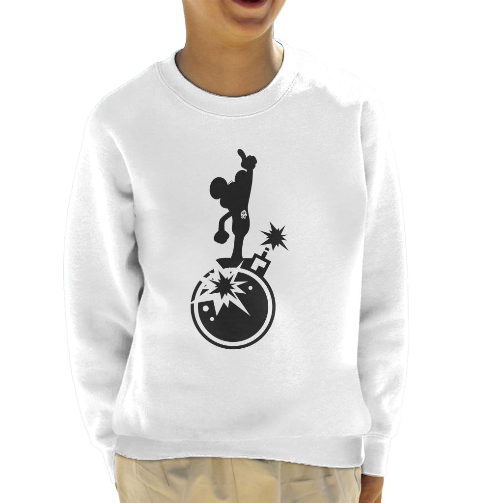 Danger Mouse Explosion Silhouette Kid's Sweatshirt-ALL + EVERY