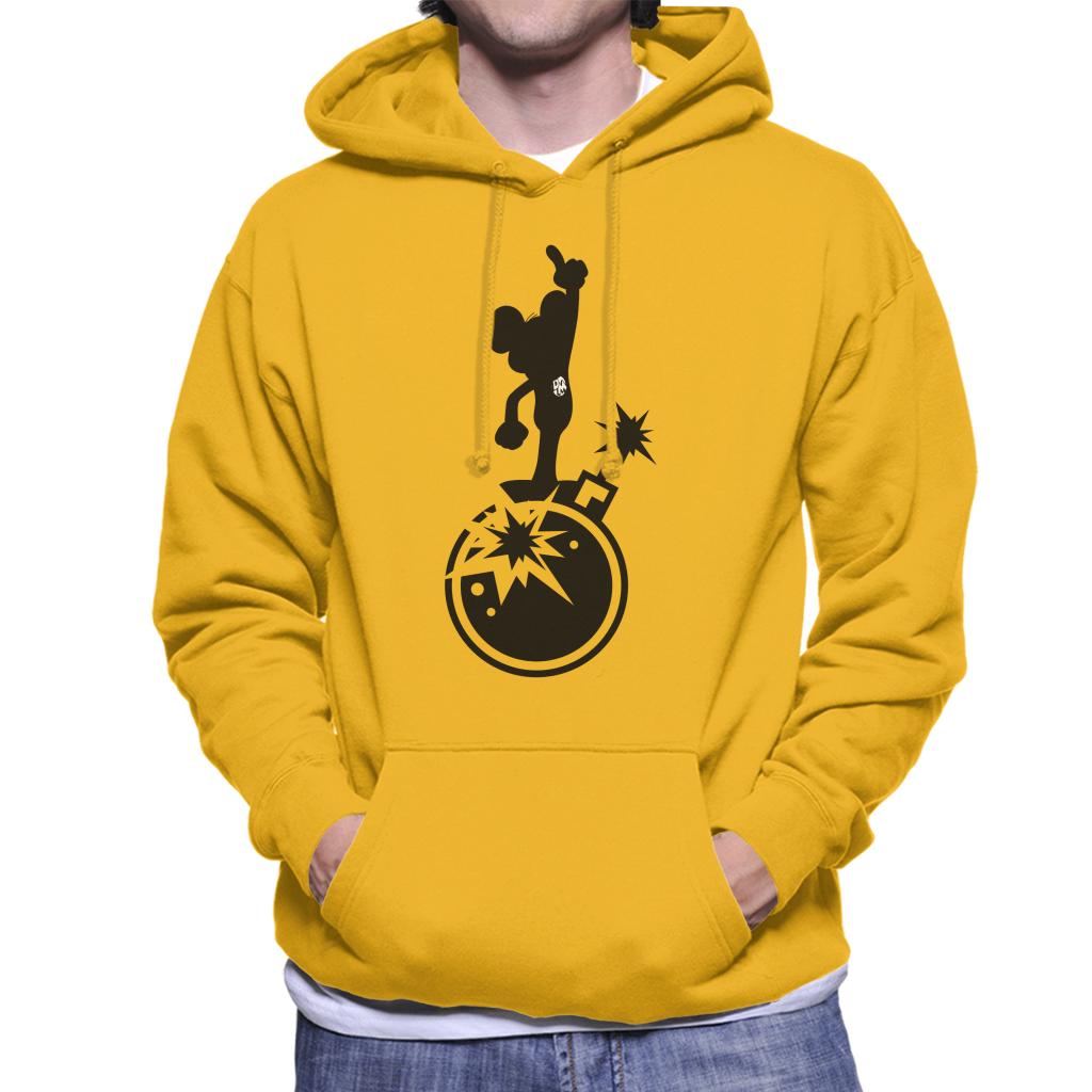 Danger Mouse Explosion Silhouette Men's Hooded Sweatshirt-ALL + EVERY