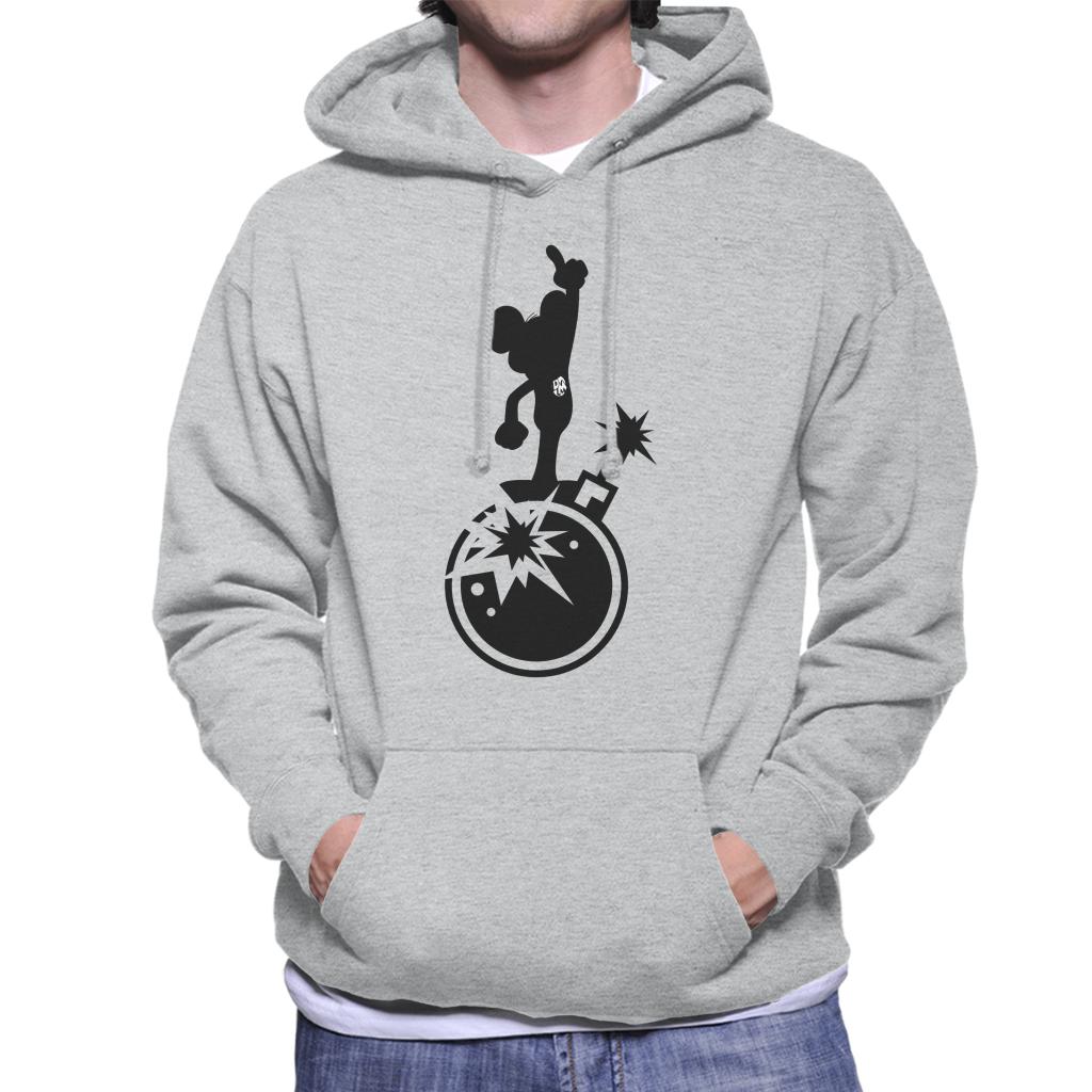 Danger Mouse Explosion Silhouette Men's Hooded Sweatshirt-ALL + EVERY