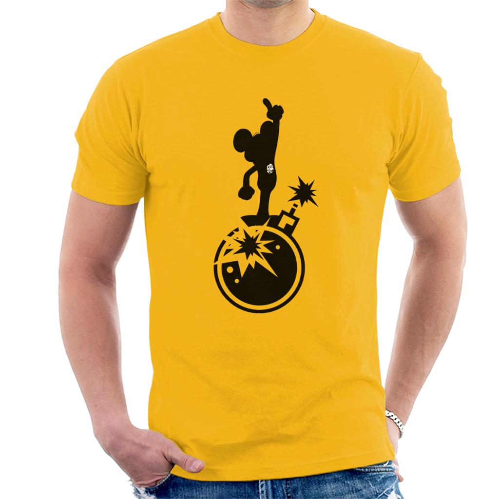 Danger Mouse Explosion Silhouette Men's T-Shirt-ALL + EVERY