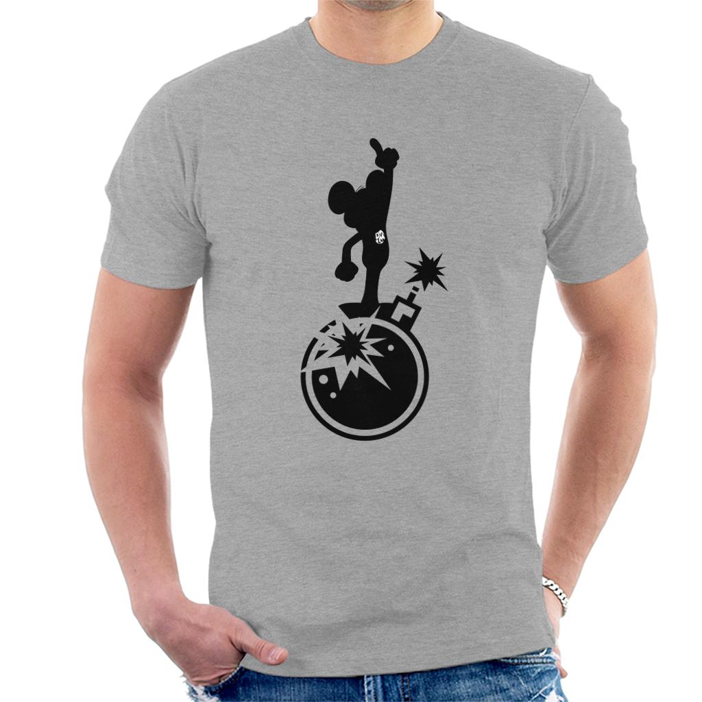 Danger Mouse Explosion Silhouette Men's T-Shirt-ALL + EVERY