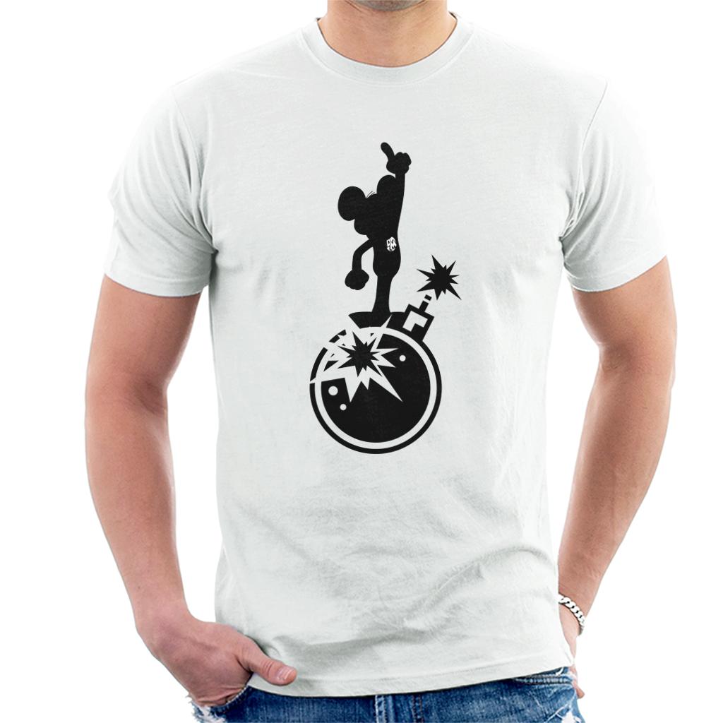 Danger Mouse Explosion Silhouette Men's T-Shirt-ALL + EVERY