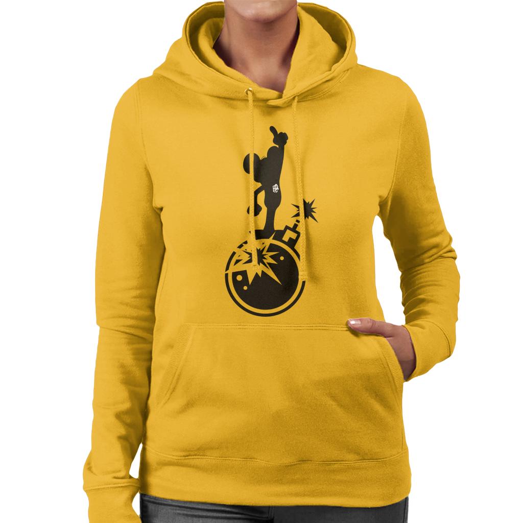 Danger Mouse Explosion Silhouette Women's Hooded Sweatshirt-ALL + EVERY