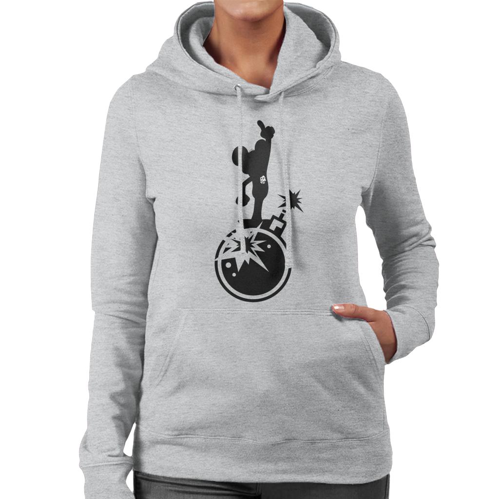 Danger Mouse Explosion Silhouette Women's Hooded Sweatshirt-ALL + EVERY