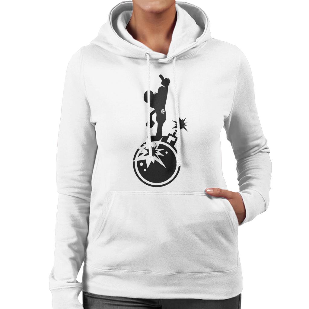 Danger Mouse Explosion Silhouette Women's Hooded Sweatshirt-ALL + EVERY