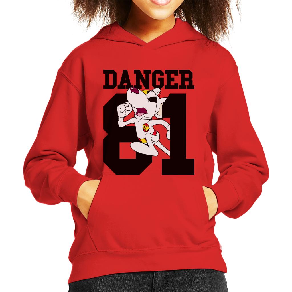 Danger Mouse Running 81 Kid's Hooded Sweatshirt-ALL + EVERY