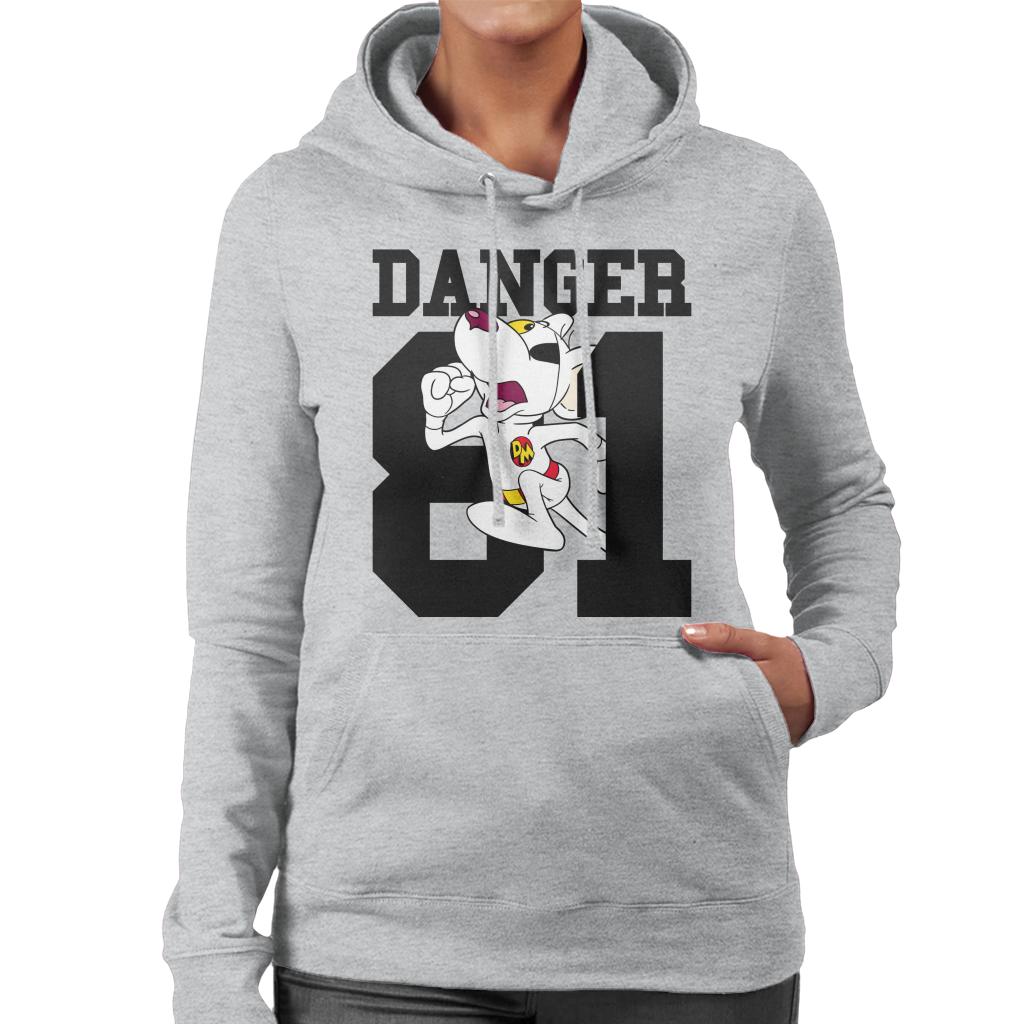 Danger Mouse Running 81 Women's Hooded Sweatshirt-ALL + EVERY