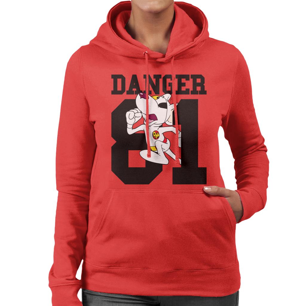 Danger Mouse Running 81 Women's Hooded Sweatshirt-ALL + EVERY