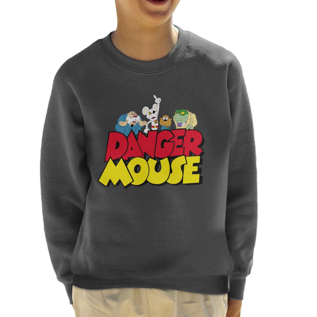 Danger Mouse Logo With Characters Kid's Sweatshirt-ALL + EVERY