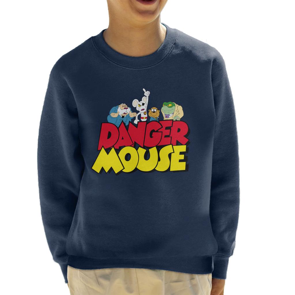 Danger Mouse Logo With Characters Kid's Sweatshirt-ALL + EVERY