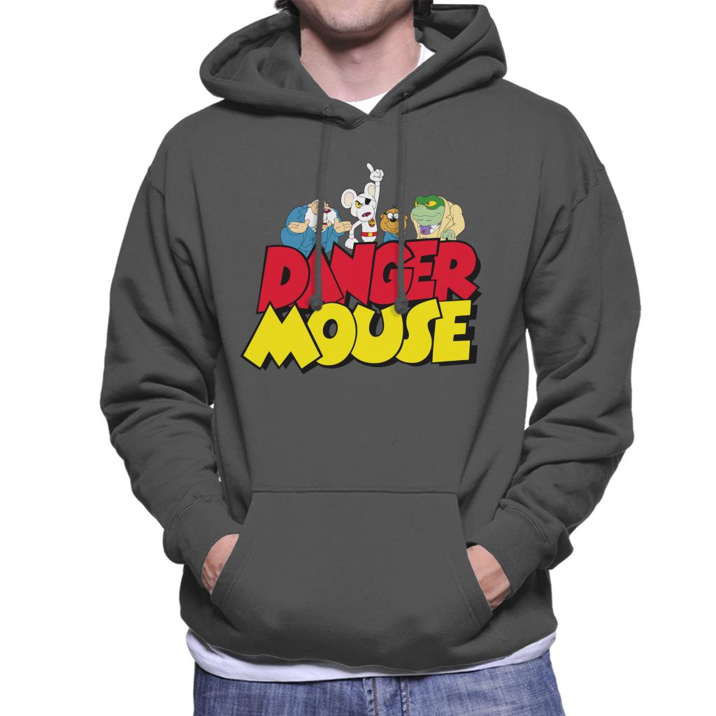 Danger Mouse Logo With Characters Men's Hooded Sweatshirt-ALL + EVERY