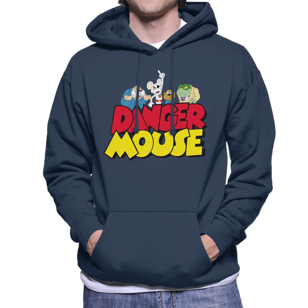 Danger Mouse Logo With Characters Men's Hooded Sweatshirt-ALL + EVERY