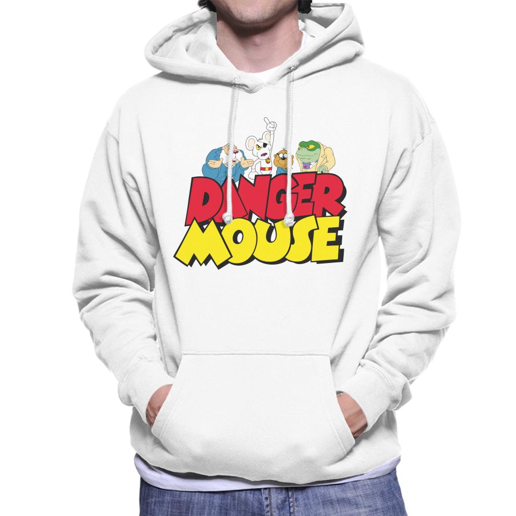 Danger Mouse Logo With Characters Men's Hooded Sweatshirt-ALL + EVERY