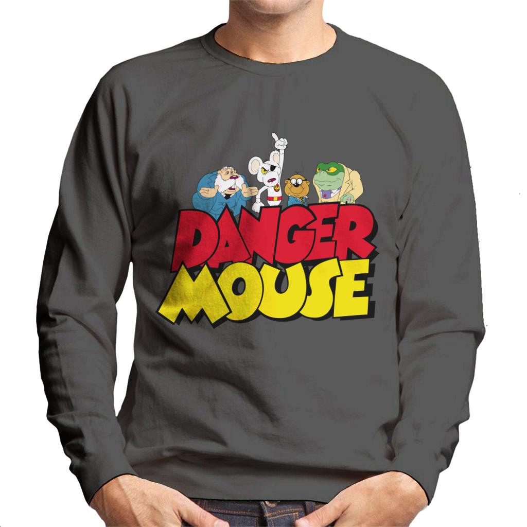 Danger Mouse Logo With Characters Men's Sweatshirt-ALL + EVERY