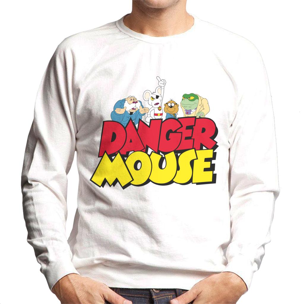 Danger Mouse Logo With Characters Men's Sweatshirt-ALL + EVERY