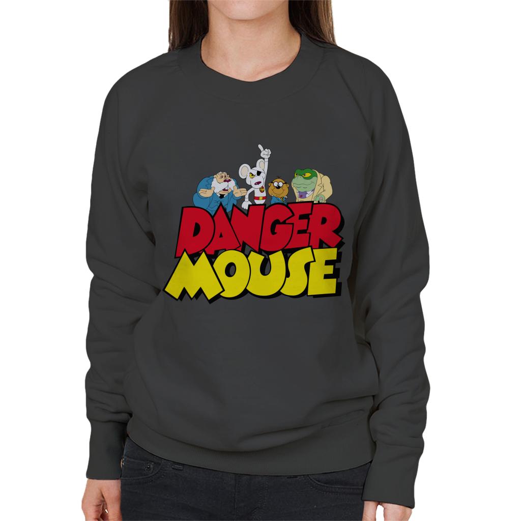 Danger Mouse Logo With Characters Women's Sweatshirt-ALL + EVERY