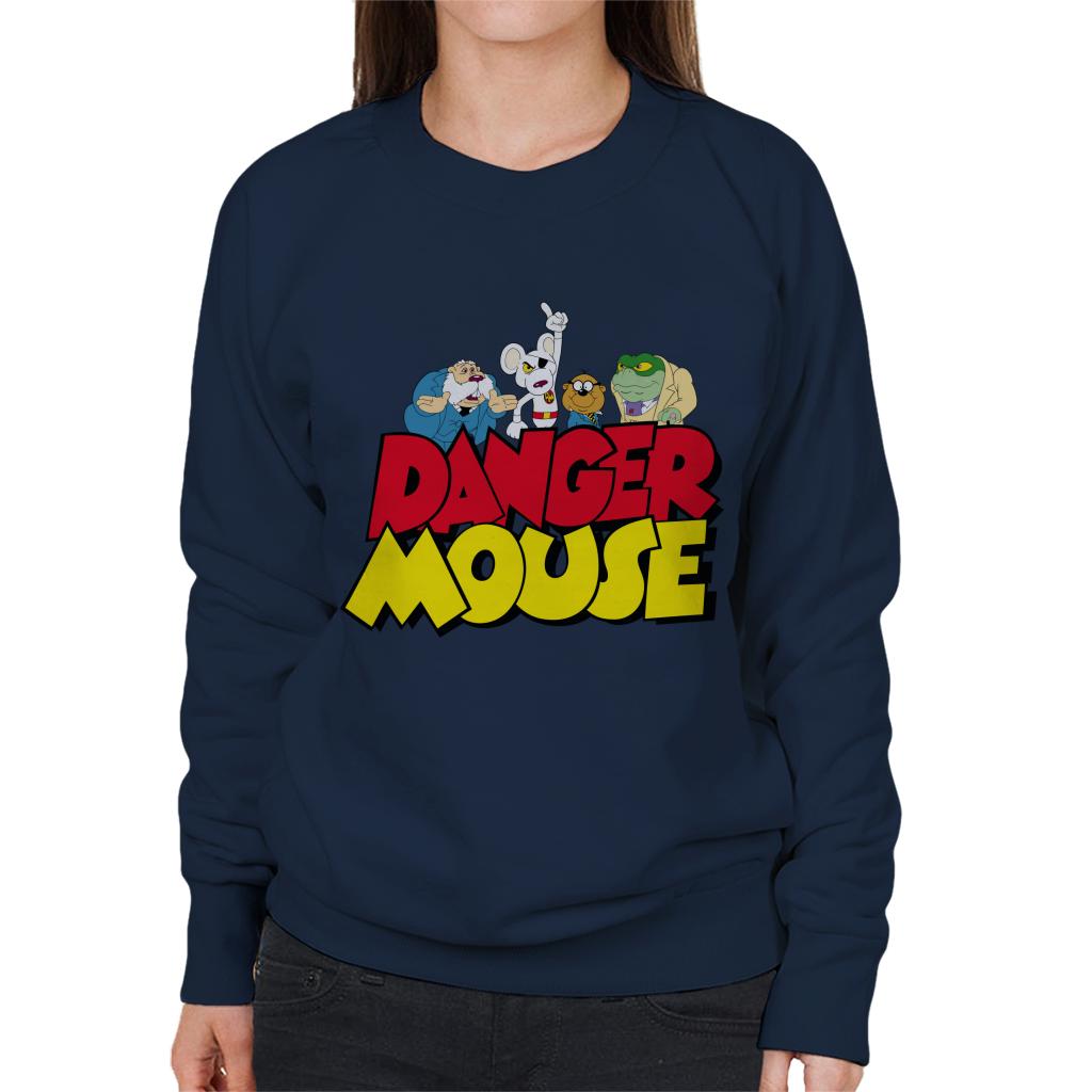 Danger Mouse Logo With Characters Women's Sweatshirt-ALL + EVERY