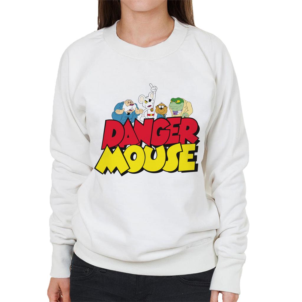 Danger Mouse Logo With Characters Women's Sweatshirt-ALL + EVERY