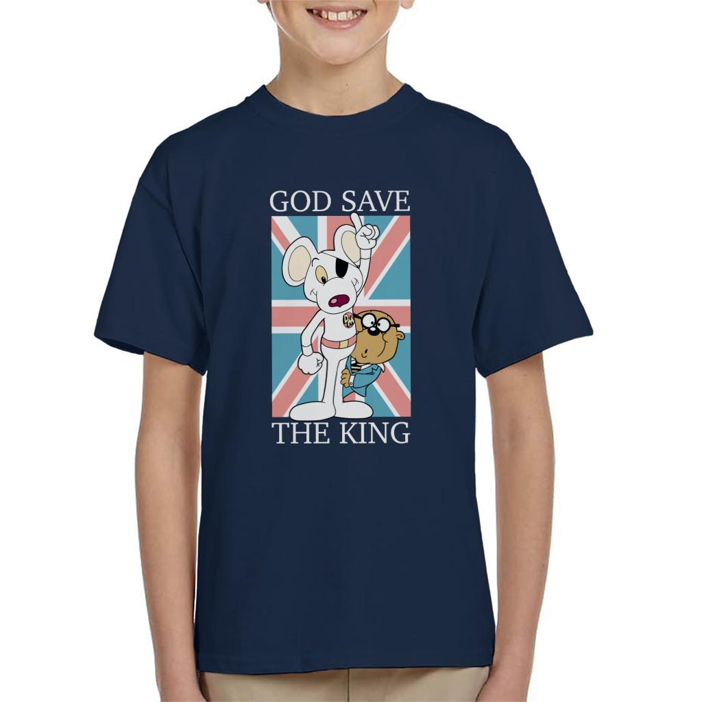 Danger Mouse God Save The King Union Jack Kid's T-Shirt-ALL + EVERY