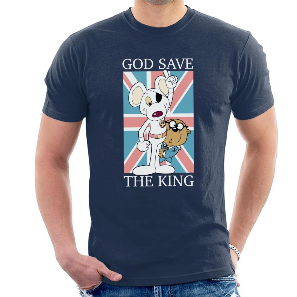 Danger Mouse God Save The King Union Jack Men's T-Shirt-ALL + EVERY