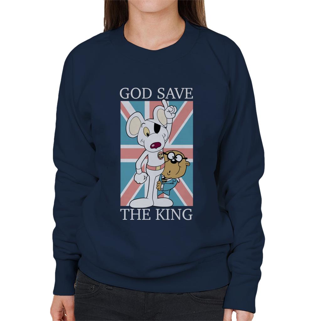 Danger Mouse God Save The King Union Jack Women's Sweatshirt-ALL + EVERY