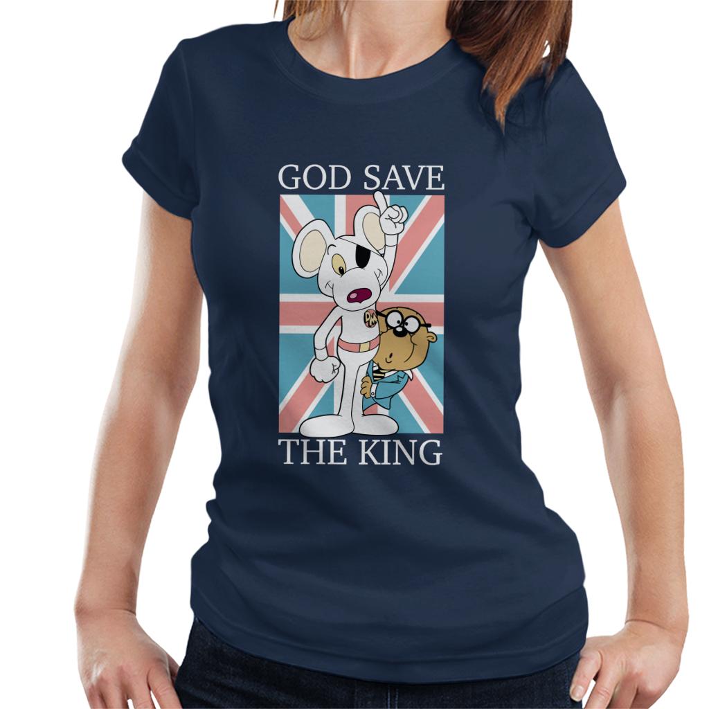 Danger Mouse God Save The King Union Jack Women's T-Shirt-ALL + EVERY