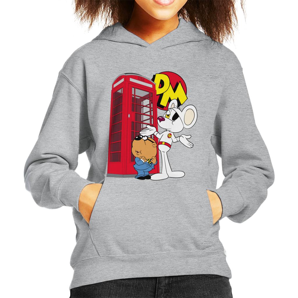 Danger Mouse Red Telephone Box Kid's Hooded Sweatshirt-ALL + EVERY