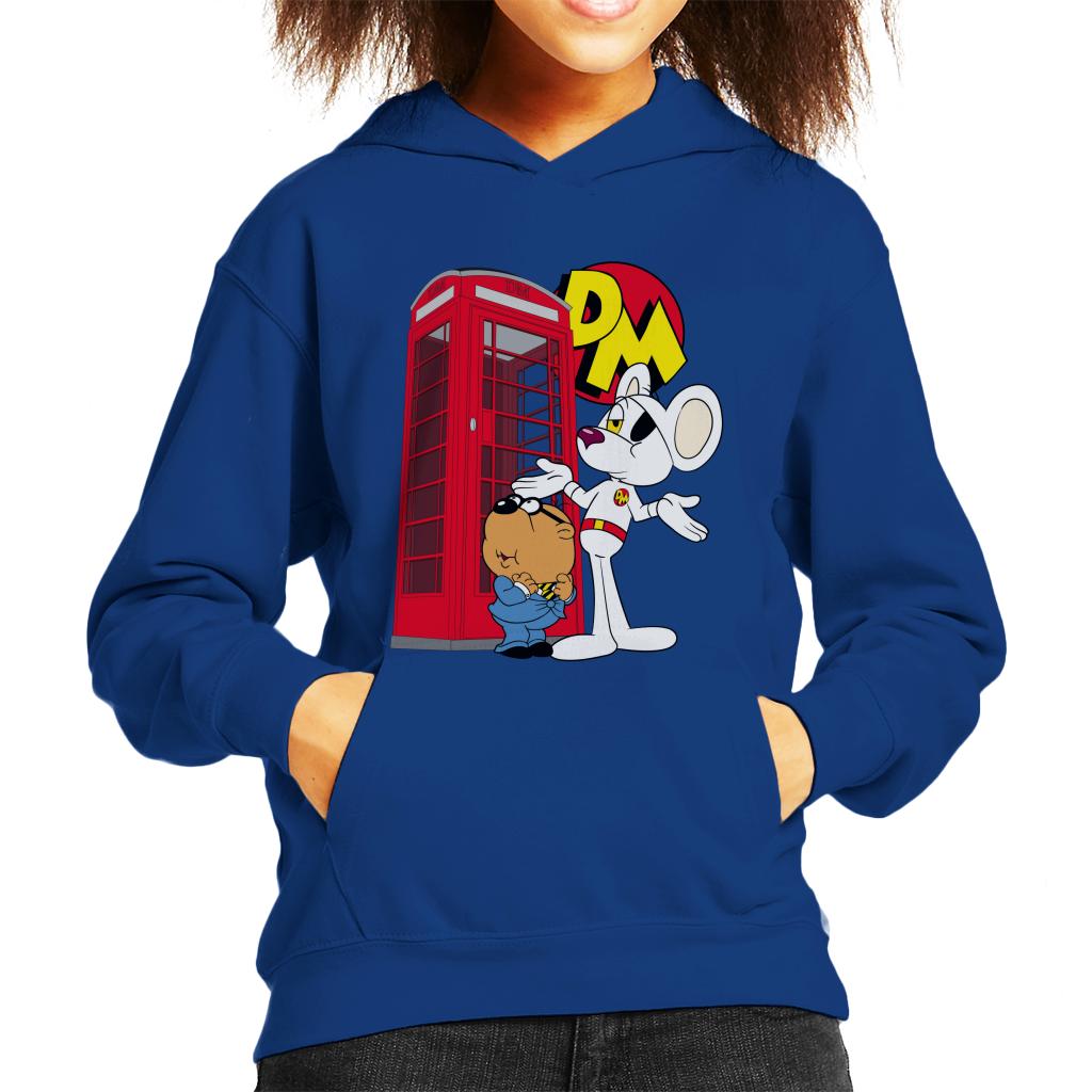 Danger Mouse Red Telephone Box Kid's Hooded Sweatshirt-ALL + EVERY