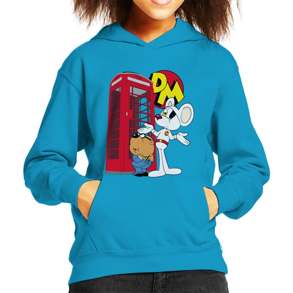 Danger Mouse Red Telephone Box Kid's Hooded Sweatshirt-ALL + EVERY