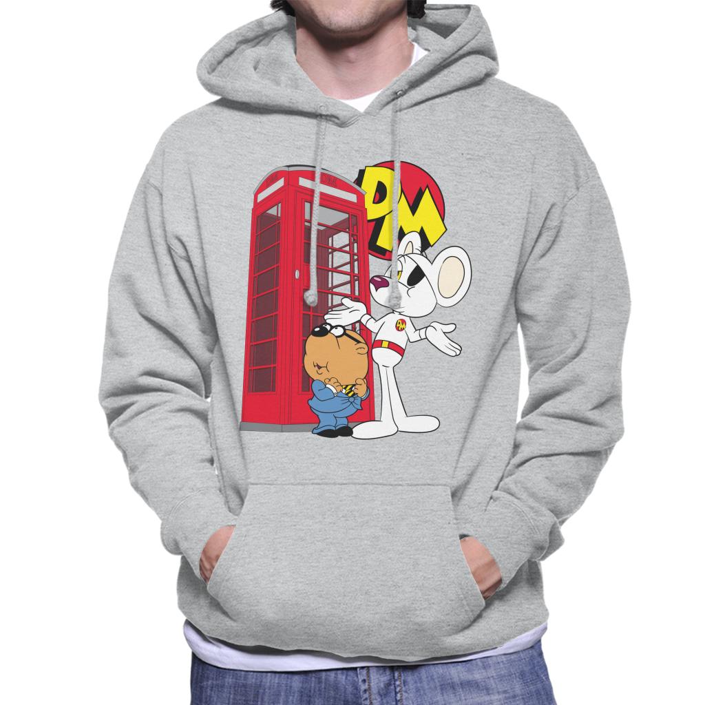 Danger Mouse Red Telephone Box Men's Hooded Sweatshirt-ALL + EVERY