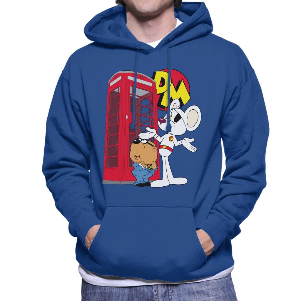 Danger Mouse Red Telephone Box Men's Hooded Sweatshirt-ALL + EVERY