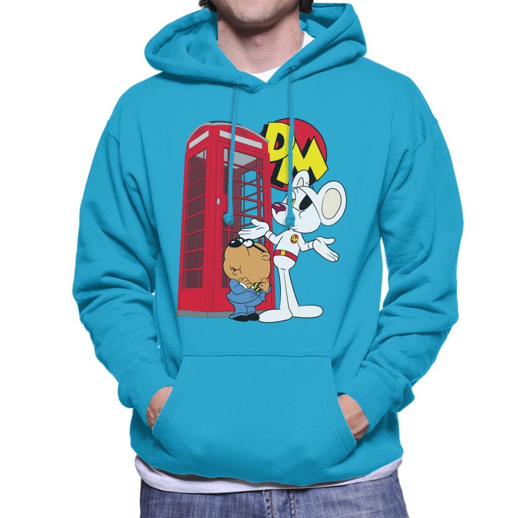 Danger Mouse Red Telephone Box Men's Hooded Sweatshirt-ALL + EVERY