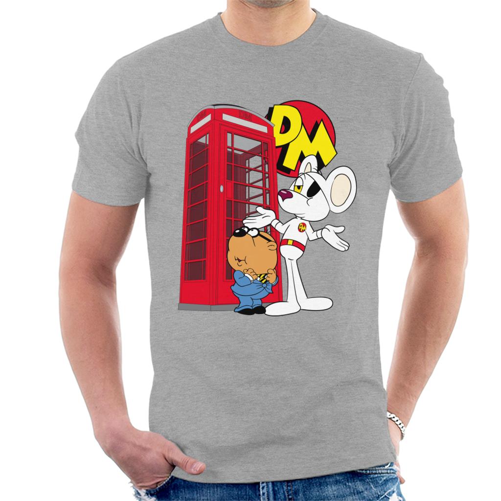 Danger Mouse Red Telephone Box Men's T-Shirt-ALL + EVERY