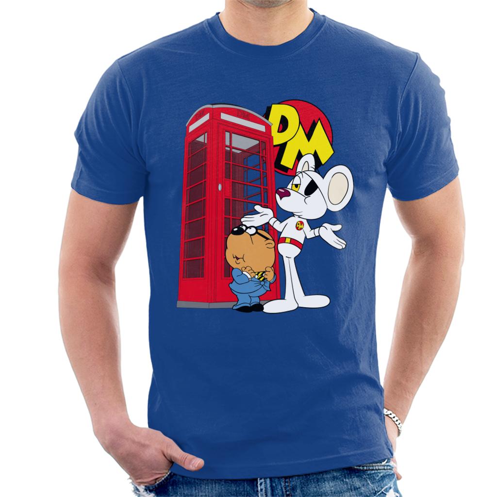 Danger Mouse Red Telephone Box Men's T-Shirt-ALL + EVERY