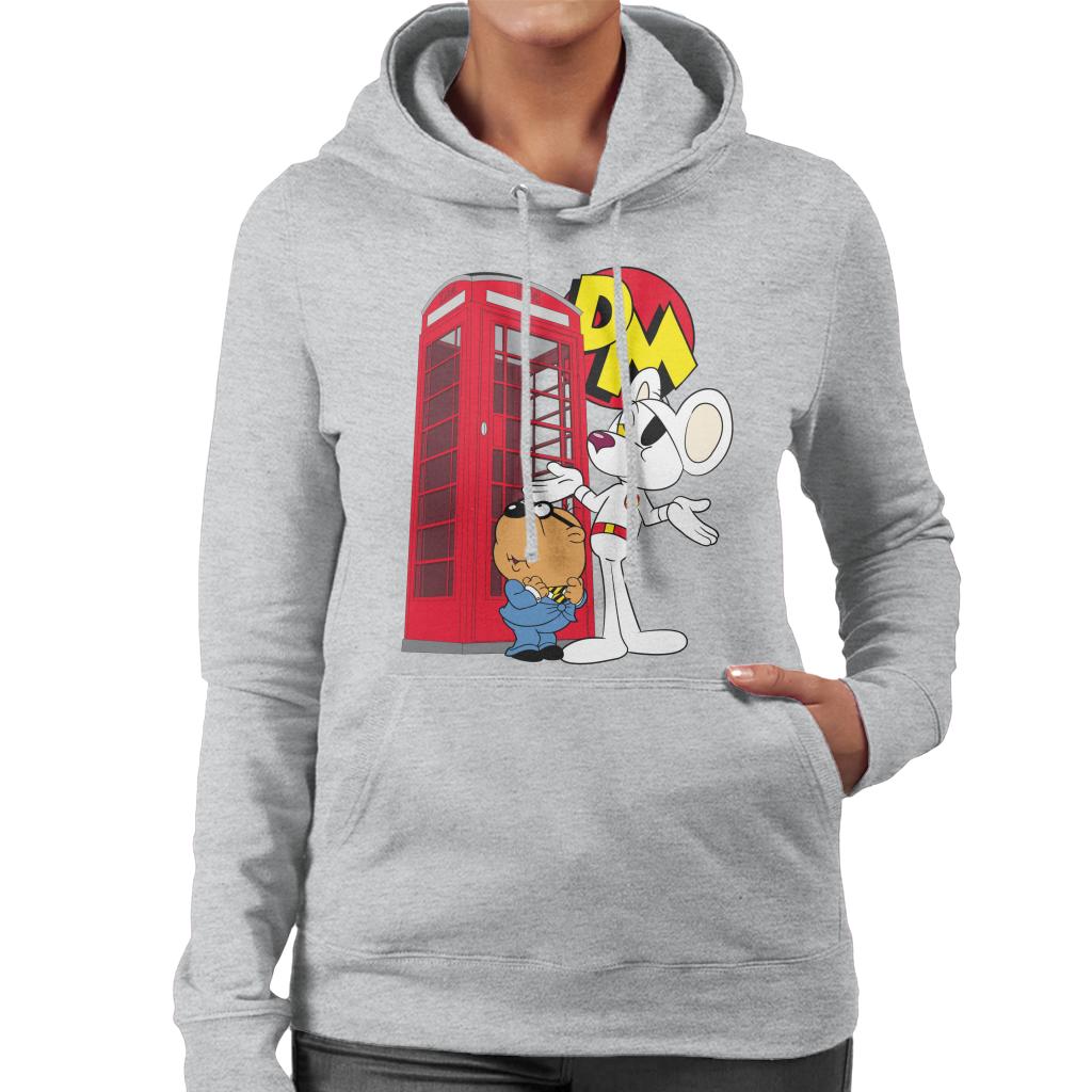 Danger Mouse Red Telephone Box Women's Hooded Sweatshirt-ALL + EVERY